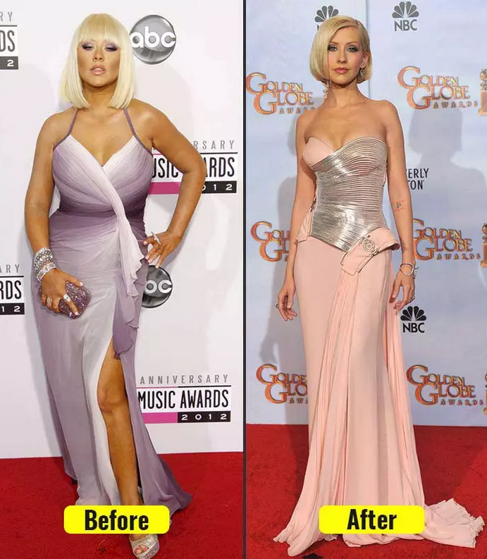 Christina Aguilera's weight loss journey