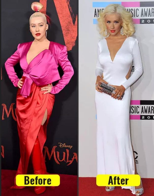 Christina Aguilera's weight loss journey